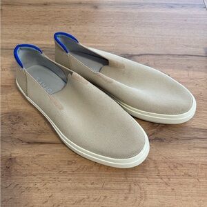 Rothy's Tan and Blue Slip-On Flats